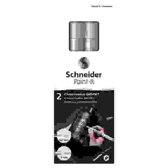 Набор маркеров для декорирования Schneider "Paint-It 060/061" 2шт., хром, 0,8мм + 2мм, картон. упако