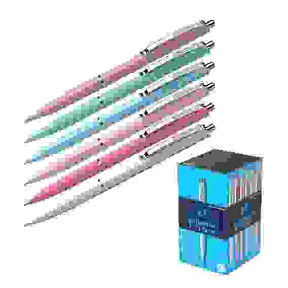 Ручка Schneider "K15" шариковая автоматическая, синяя, 1,0мм, корпус пастель ассорти, ш/к