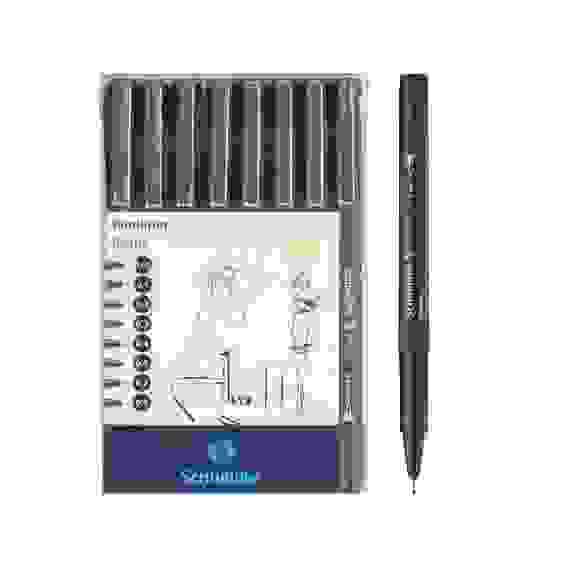 Набор капилярных ручек Schneider "Pictus" 8шт., черный, 0,05мм/0,1мм/0,2мм/0,3мм/0,4мм/0,5мм/0,7мм/0