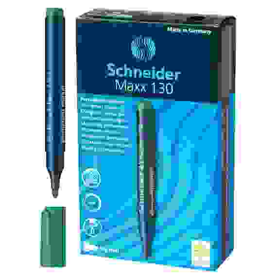 Маркер Schneider "Maxx 130" перманентный зеленый, пулевидный, 3мм