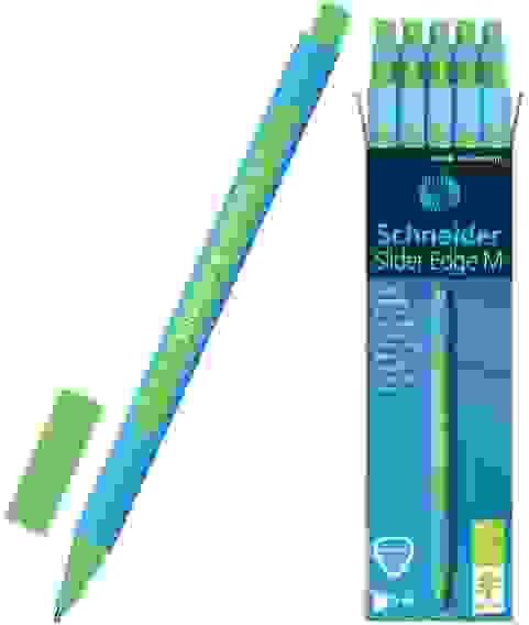 Ручка Schneider "Slider Edge M" шариковая, зеленая, 1.0мм, трехгранная, одноразовая