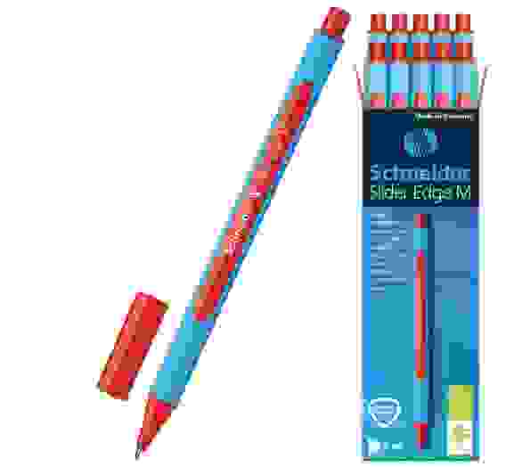 Ручка Schneider "Slider Edge M" шариковая, красная, 1.0мм, трехгранная, одноразовая