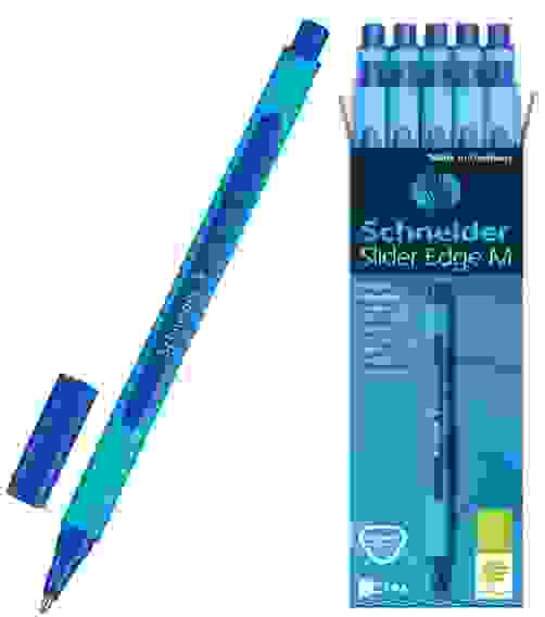 Ручка Schneider "Slider Edge M" шариковая, синяя, 1.0мм, трехгранная, одноразовая