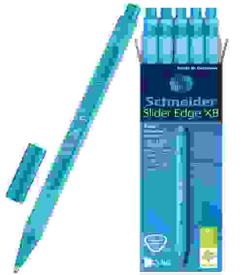 Ручка Schneider "Slider Edge XB" шариковая, голубая, 1.4мм, трехгранная, одноразовая