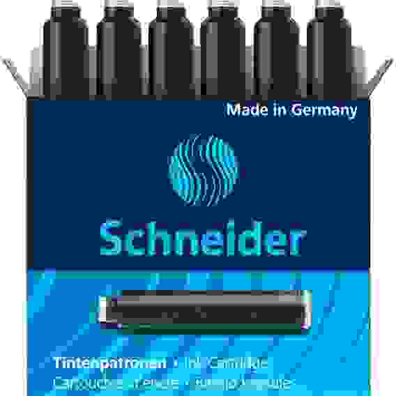 Картридж Schneider для перьевых ручек, черный, 6шт., евростандарт.