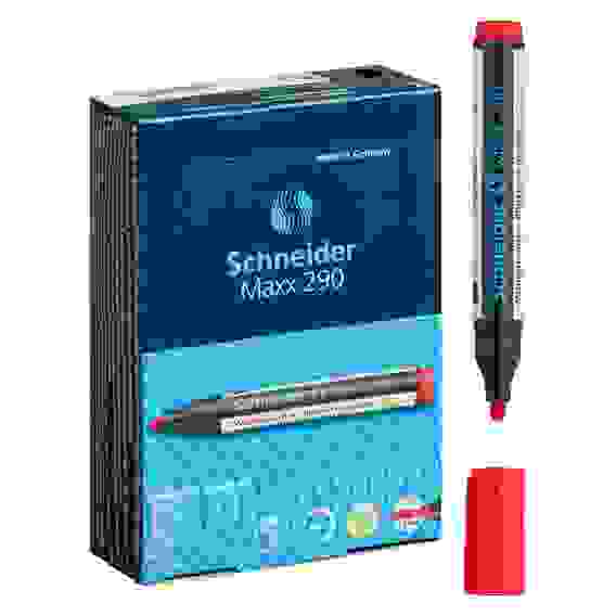 Маркер Schneider "Maxx 290" для белой доски красный, пулевидный, 3мм