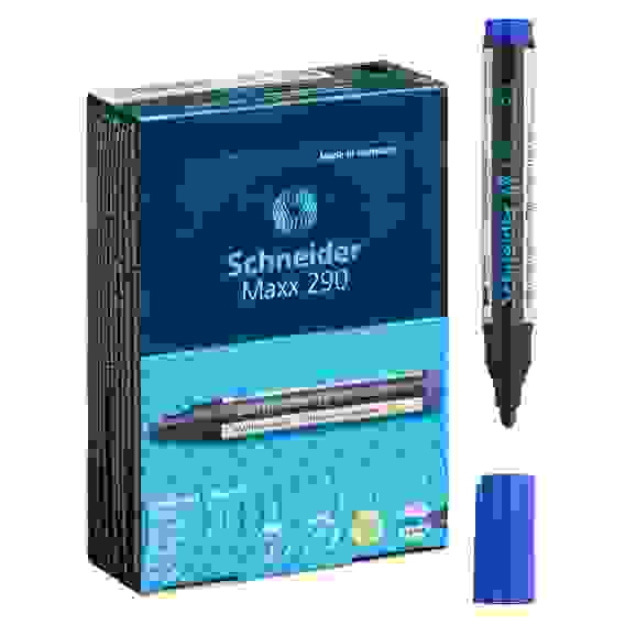 Маркер Schneider "Maxx 290" для белой доски синий, пулевидный, 3мм