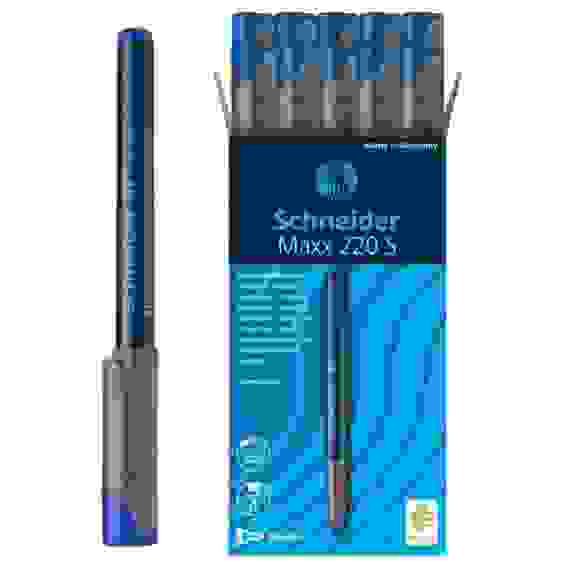 Маркер Schneider "Maxx 220 S" перманентный синий, пулевидный, 0.4мм