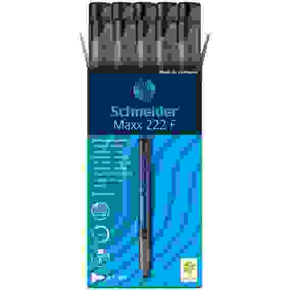 Маркер Schneider "Maxx 222F" перманентный, черный, пулевидный 0.7 мм