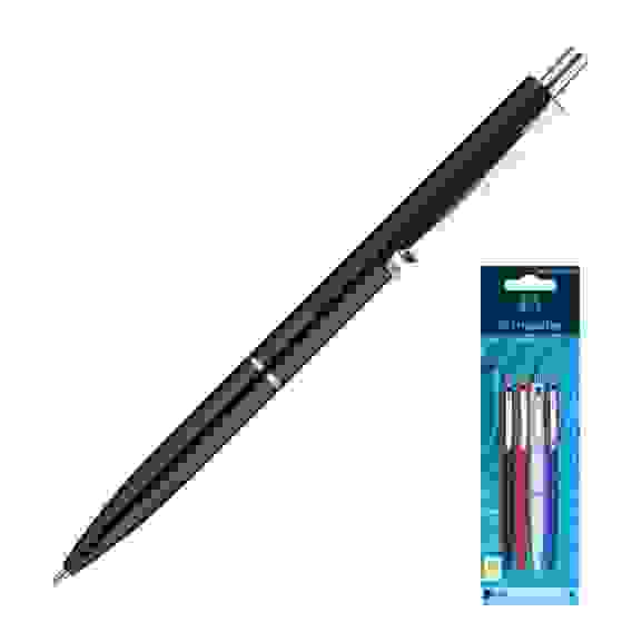 Набор автом. шариковых ручек Schneider "K15", 4шт., синие, 1.0 мм, цвет корпуса ассорти