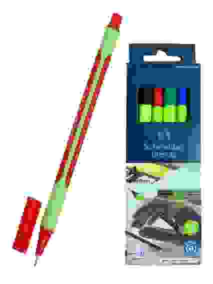 Набор капиллярных ручек (линеров) Schneider "Line-Up" 4цв., 0.4мм, пластиковый футляр