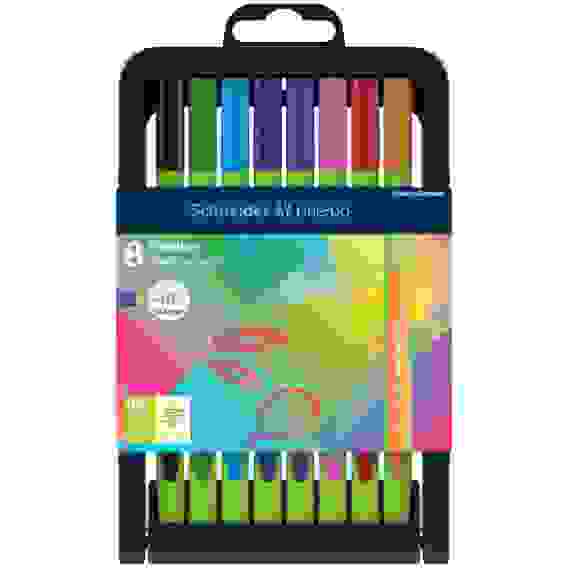 Набор капиллярных ручек (линеров) Schneider "Line-Up" 8цв., 0.4мм, пластиковый футляр