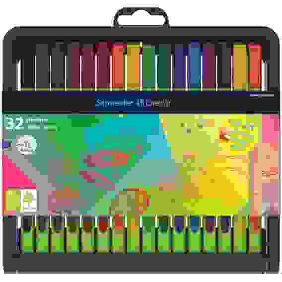 Набор капиллярных ручек (линеров) Schneider "Line-Up" 32шт., 30цв., 0.4мм, пластиковый футляр