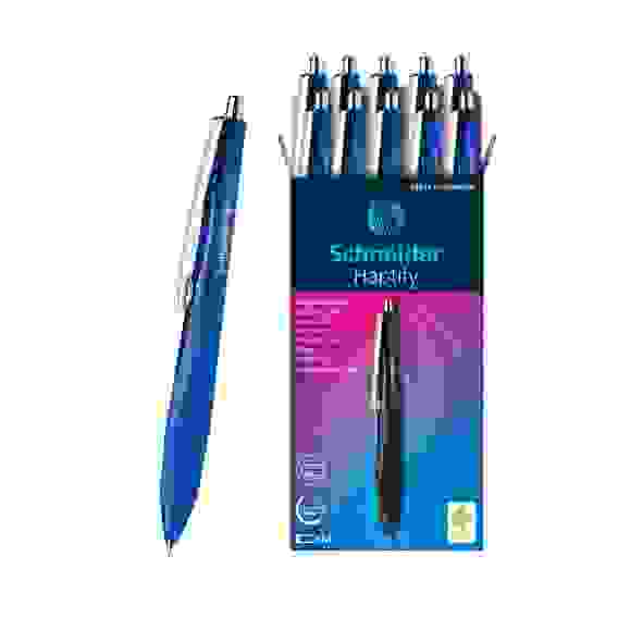 Ручка Schneider "Haptify" шариковая автоматическая синяя, 1.0мм, грип, синий корпус