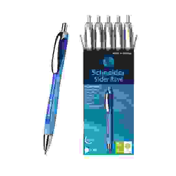 Ручка Schneider "Slider Rave" шариковая автоматическая, синяя, 1.4мм