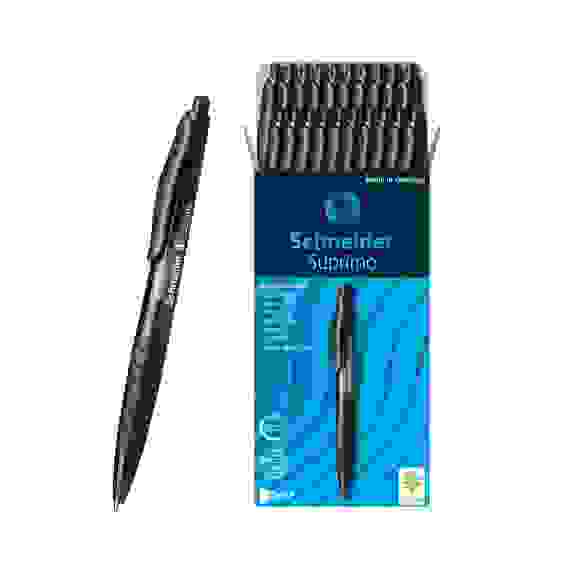 Ручка Schneider "Suprimo" шариковая автоматическая, черная, 1.0мм, грип