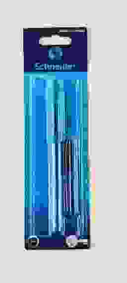 Ручка перьевая Schneider \"Opus\" синяя, 2 картриджа, грип, корпус сине-зеленый, блистер