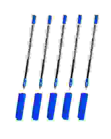 Комплект Ручка 5 шт Schneider шариковая "Tops 505 M" синяя, 1,0мм, прозрачный корпус