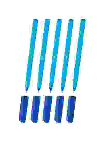 Комплект Ручка 5 шт Schneider "Tops 505 F" шариковая, синяя, 0,8мм, голубой корпус