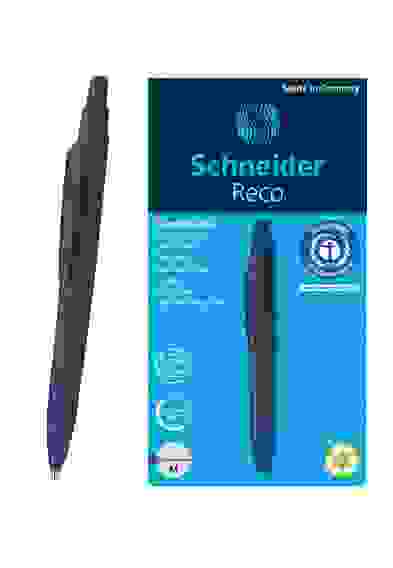 Ручка шариковая автоматическая Schneider "Reco" синяя, 1,0мм, корпус темно-синий