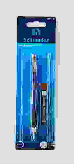Карандаш механический Schneider "Graffix" 0,5мм, с ластиком + грифели 12шт., блистер