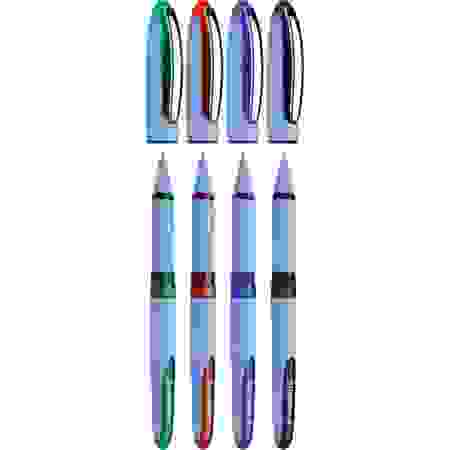 Набор ручек-роллеров Rollerball Schneider "One Business" 4шт., 4цв., картонная упаковка, европодвес