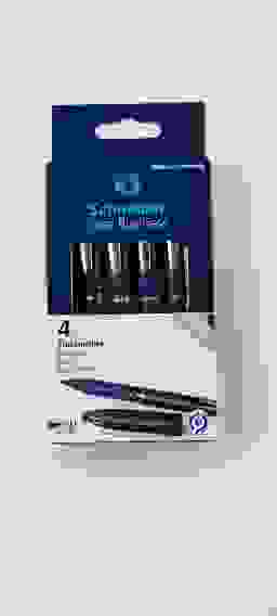 Набор ручек-роллеров Rollerball Schneider "One Business" 4шт., 4цв., картонная упаковка, европодвес