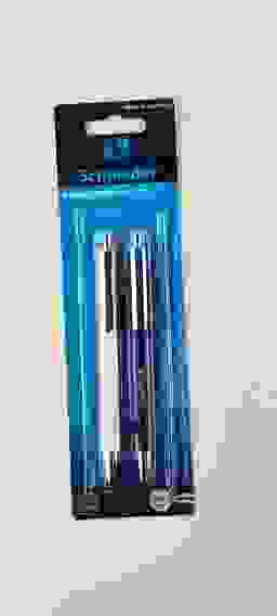 Набор автоматических шариковых ручек Schneider "Evo Pro" 2шт., синие, 1,0мм, корпус белый/синий, бли