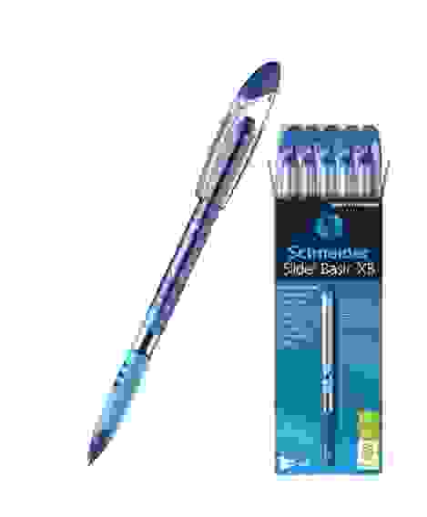 Ручка шариковая Schneider "Slider Basic XB" синяя, 1,4мм, грип