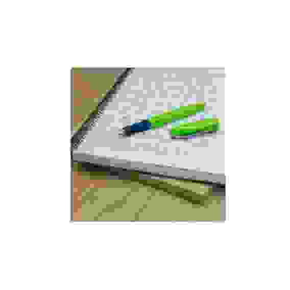 Ручка перьевая Schneider "Wavy A" синяя, 2 картриджа, грип, корпус голубой, блистер