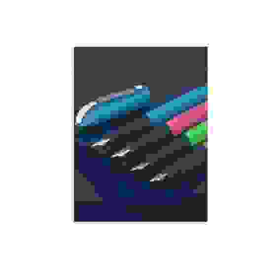 Ручка перьевая Schneider "Wavy A" синяя, 2 картриджа, грип, корпус голубой, блистер