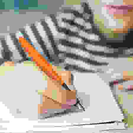 Ручка перьевая Schneider "Wavy A" синяя, 2 картриджа, грип, корпус розовый, блистер